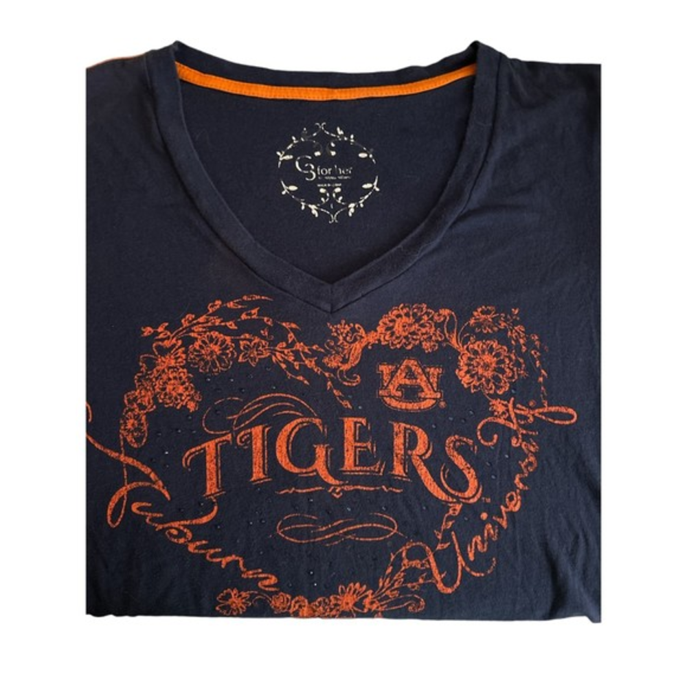 Auburn University Short Sleeve navy Women's t-shirt‎ Large